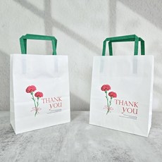 서흥이앤팩 어버이날 스승의날 감사 선물포장 카네이션 종이쇼핑백, 25개, 레드카네이션