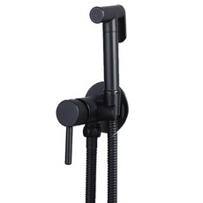 스테인레스 스틸 휴대용 변기 비데 분무기 세트 수도꼭지 위생 샤워 온수 냉수 헤드, 04 Matte Black, 01 CHINA