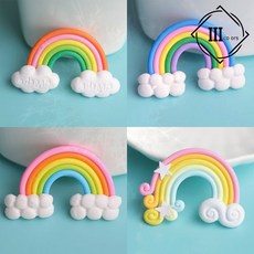 파티용품 파스텔 무지개 구름 장식 데코 모형 만들기 생일, 1개, 봄이네가게 파티데코모형(레인보우블루)10개입