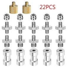 호환 1 세트 1/4 3/8 컨버터 나사산 나사 금속 어댑터 마운트 카메라/삼각대/모노 포드/볼 헤드/라이트, 02 A