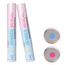 파티서펄즈 젠더리빌 성별 공개 컨페티 폭죽, 2개, 핑크+블루