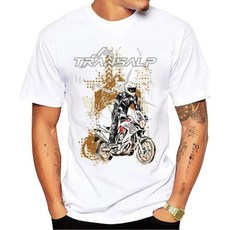 어드벤처 트랜스알프 오토바이 라이더 티셔츠 여름 반팔 모토 스포츠 캐주얼 흰색 라이딩, 5. Z18602