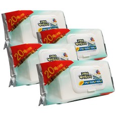 에파타 구연산 베이킹소다 프리미엄 물걸레 청소포 대형 20매, 4개