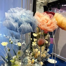 전동 조형물 움직이는꽃 장식 꽃조명 자동 세트 축제 인테리어 조화, 5. 모델 B 소형 파란색