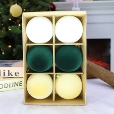 植絨天鵝絨圣誕球深色系圣誕樹掛件裝飾品絲絨圣誕球聖誕節節慶派對裝飾聖誕掛飾聖誕佈置耶誕居家佈置, 6cm三色植絨球（6個裝）, 1個