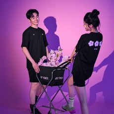 요넥스 262TS005U 벚꽃에디션 배드민턴 오버핏 반팔 티셔츠 남녀공용 와이제이스포츠