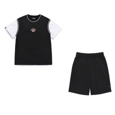 [아동/블랙야크키즈] 메쉬소재 상하세트 BK블키레이어드5부세트 1BKSEM4926