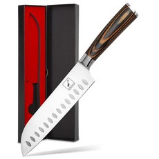 이마쿠 보닝 나이프 6인치 독일산 고탄소 스테인리스 스틸 필레 고기 절단에 적합 파카우드 손잡이 여성 및 남성용 선물, Orange