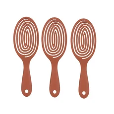 Youpin XINZHI 편안한 탄성 마사지 빗 휴대용 헤어 브러시 정전기 방지 매직 선물, 07 3pcs Red