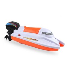 모형 보트 다이캐스트 장난감 전동 해적선 바닷가 수영장 해변, 기본구성, 1개, 오렌지화이트 전동 에어쿠션선