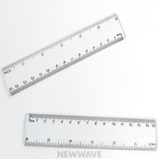 LIVSET 투명 플라스틱자 15cm 학생휴대
