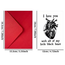 嗨購 個性情侶告白創意禮物卡片，暗黑俏皮另類甜蜜告白賀卡，傳遞真摯情感與獨特品味, 1個
