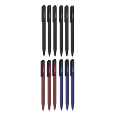 모나미 트리피스 0.7mm 볼펜 혼합12p (흑6+청3+적3), 1세트, 혼합색상
