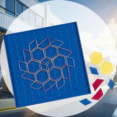 양면 지오보드 네일보드 패턴놀이 도형 창의수학 블록 도형맞추기