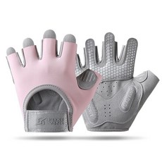 健身運動半指手套 男女 騎乘緩震耐磨防滑 槓鈴單槓訓練防起繭, 17健身閃電粉紅,m, 1個