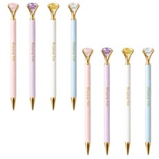 8자루 묶음 보석 모양 큐빅 장식 샤프 펜슬 0.5mm