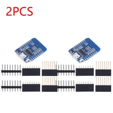 ESP-8266 기반 개발 보드 Arduino용 핀 포함 D1Mini WIFI NodeMCU Lua IOT 2.4V 10-1PCs, 15 2PC micro