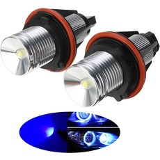 znakeauto Angel Eye Halo 링 마커 사이드 라이트 2x 5W BMW E39 E53 E60 E61 E63 E64 E65 E87 525i 530i xi 545i M5, Blue Light