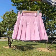 여성 여름 스포츠 스커트 속건성 하이웨이스트 A라인 플리츠 외출용