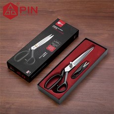 PIN 12인치 전문가용 재단가위 헤비듀티 스테인리스 두꺼운 원단 가죽 커팅