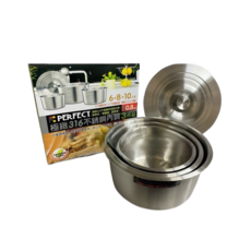 PERFECT極緻#316不鏽鋼內鍋（8人內鍋）湯鍋/方便鍋/調理鍋/萬用鍋/ 理想牌 臺灣製造, 1個, KH-33020-1