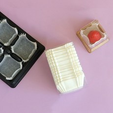 사각 화과자 머핀컵 200매, 1세트, 200개