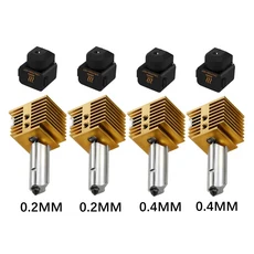 밤부랩 A1 미니용 노즐 경화강 핫엔드 키트 (0.2mm 또는 포함) 전체 금속 압출기, 08 0.2x2  0.4x2