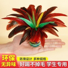 成人健身比賽專用雞毛毽子 兒童運動訓練毽, 1個, 高品質： 比賽專用雞毛毽子 環保不掉毛,普通毽子： 1個 普通底座-穩定性差