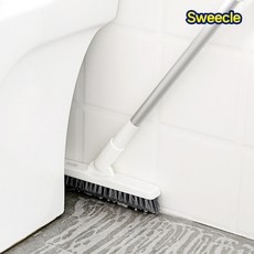 스위클 리치 청소솔 욕실 화장실 길이조절 바닥 브러쉬, 화이트, 1개