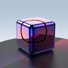 헤일리마켓 피젯큐브 스피너 자이로스코프 회전 피젯토이 키덜트 스트레스 해소, 오로라, 1개