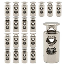 코드락 스토퍼 끈조절 의류 가방 후드 스토퍼-02, 니켈, 20개