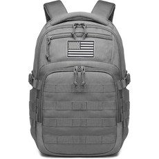 아마존평점4.5+ 미국출고 159152 밀리터리 택티컬 백팩 블랙 전술 소형 공격용 가방 사무라이 남성용 카키 실외, Medium, 회색