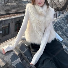 스탠드 칼라 민소매 레이어드 조끼 여성용 퀼팅 두꺼운 보온 상의 겨울용