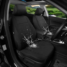 GIANT PANDA 방수 네오프렌 2팩 전면 카시트 커버 맞춤형 핏 쉐보레 실버라도 & GMC 시에라 1500 2500 3500 2007-2026 크루 확장 더블 캡 트럭, Fit Tacoma, 블랙