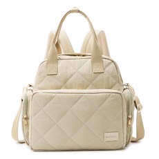하보 기저귀가방 백팩 대용량 방수, 베이지