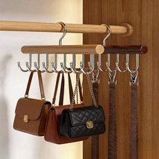 다용도 옷걸이 속옷걸이 브라걸이 멀티 후크 수납 정리 건조 걸이, 1개, 원목색