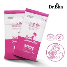 닥터비비엔 물없이 감는 헤어 샴푸 물티슈 캠핑 등산 간병용 오코텍스 무방부제 생분해 대나무 600x300mm, 1개