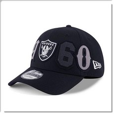 New Era Raiders 棒球帽 可調節, 黑, 1個