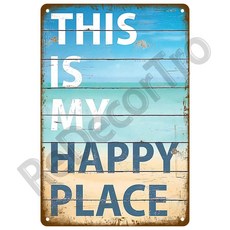 빈티지 레트로 금속 표지판 해변 도시 풍경 포스터 장식 홈 벽 예술 여름 인테리어, YH 34994