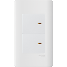 【巨宇電機】施耐德 ZENcelo純平系列雙切開關(附安裝平整壓片) - 簡約設計 輕鬆控制多迴路燈光, 1個