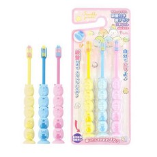 角落生物吸盤牙刷 幼兒用品 安全設計 日本製, 1個, 三件組