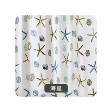 [上手家居] 防水浴簾 浴室簾, 1個, 海星