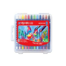 문교 레일 수채 크레파스 12색