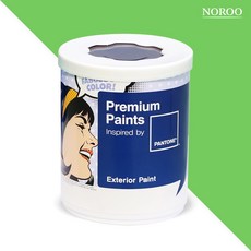 노루페인트 팬톤 외부용 실외 저광 페인트 1L, 15-0146 Green Flash, 1개