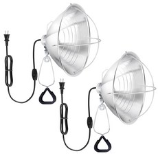 Healsmart 21.6cm8.5인치 클램프 라이트 소켓 최대 150와트 1.8m6피트 18/2 SPT-2 코드 알루미늄 반사판 E26전구 미포함 파충류 및 식물 재배용