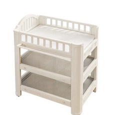 多功能嬰兒尿布台附儲物空間，寶寶換尿布護理台，育嬰收納整理台, 尿布台+乳膠墊