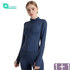 Nuoou 여성 요가복 집업 요가복 신팔 상의 요가복 봄 여름 가을 겨울 요가복 사계절공용