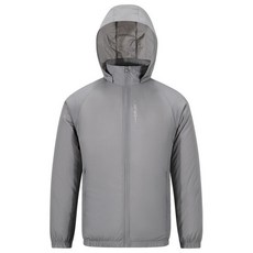 空調服 智能降溫風扇工作服 可拆卸帽 男女款, 1個, 灰色-單衣服 【有風扇口】,L