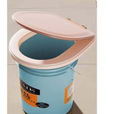 간이 가정용 변기 튜브 범용 U자형 변기 노인 방석 이동 변기 성인용 야간 변기 커버, 1개, 핑크