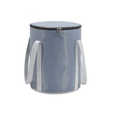 리빙공감 휴대용 접이식 보온 족욕가방, 1개, 그레이